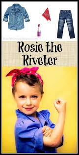 A Time For Seasons Rosie The Riveter Costume Rosie The Riveter Diy Costumes Kids