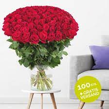 Großer strauß roter rosen auf weißem hintergrund. 100 Rosen Premium Rosen Red Naomi Blumenshop De