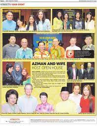 Tan sri azman hashim is the executive chairman of amcorp group and chairman of several subsidiaries of the ambank group Azman And Wife Host Open House Klik