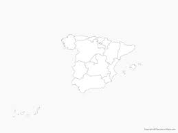A simple map showing the autonomous communities or regions of spain, and their capitals. Vector Map Of Spain With Regions Outline Free Vector Maps