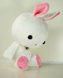 Cute Bellzi Stuffed Animal White W Pink Contrast Rabbit Plushie Doll Bunni Girl Stuffed Animals Stuffed Animal Patterns Plush Stuffed Animals