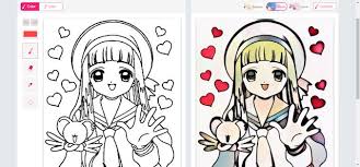 أداة تلوين الصور تلقائيا مداد الجليد art color female sketch