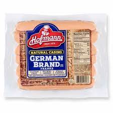 You go with a familiar brand or the kind that's a few cents cheaper. German Franks Natural Casing Hofmann Sausage Company