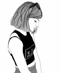 Outlines Hipster Girl Drawing Dessin Noir Et Blanc Dessins De Fille