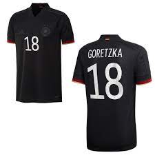 Adidas dfb home trikot wm 2018 deutschland herren heimtrikot br7843 weiß/schwarz. Dfb Deutschland Trikot Away Herren Euro 2020 Goretzka 18 Sportiger De