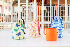 ぴったり入るコップ袋 底つき巾着袋 の作り方 巾着袋 作り方 巾着 コップ袋