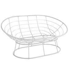Papasan Outdoor Double Chair Frame White Design De Portao De Ferro Moveis De Ferro Ideias De Decoracao Para Casa