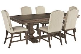 Buy top selling products like modway fathom dining chairs in tan (set of 6) and lumisource® mickey dining chairs in black/grey (set of 2). Johnelle Dining Table And 6 Chairs Set Ashley Furniture Homestore