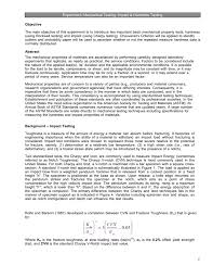 Experiment Mechanical Testing Impact Hardness