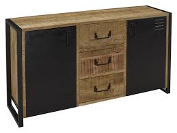 Le meuble buffet bois métal est composé de bois de chêne et d une structure en acier les quatre tiroirs et les quatre placards permettent de ranger facilement de la vaisselle ou du linge de maison. Sideboard Nottingham 2 Turen 3 Schubladen Kaufen