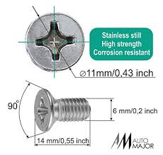 screw rotor brake disc retaining set is best for honda acura hyundai kia mazda vw volkswagen audi porsche vag great kit of 8 pcs stainless
