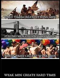 Good times create weak men. Hard Times Create Strong Men Strong Men Create Good Times Good Times Create Weak Men And Week Men Create Hard T Weak Men Pray For America Inspirational Words