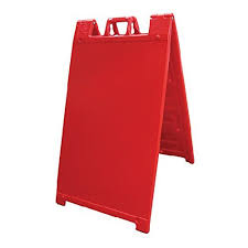 Instead of disassembling the poster frame to make your advertising changes, these aluminum displays allow you to slide your signs through the side in a matter of seconds! Portable Two Sided A Frame Sign Holder Fits Signs Up To 24x36 Red Sign Holder A Frame Signs Portable Signs