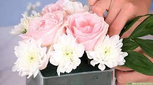 The floral foam provides a water source for the flowers and by using floral foam, the clusters can be designed in the studio ahead of time, brought to the event, and attached to the structure as a finished piece. 3 Simple Ways To Use Floral Foam Wikihow
