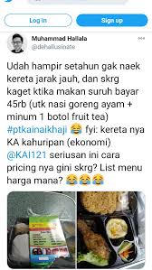 Biasanya sebelum ini bergantung kepada mak ayah sebab masih belajar. Pria Ini Kaget Harga Nasgor Di Kereta Ekonomi Rp 45 Ribu