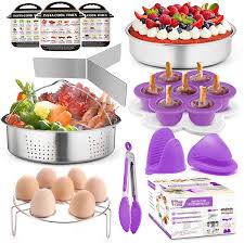 What are pressure cookers and crock pots? Buy Teamfar Pressure Cooker Accessories 8 6qt Instant Air Fryer Crock Pot Accessories Healthy Non Toxic Functional Versatile Dishwasher Safe Easy Clean 12 Pieces Online In Turkey B085zxhhhk