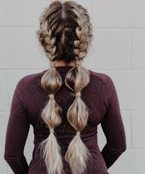 You can either choose to finish your braid by continuing to braid it all the way down or you can follow frida's lead and do bubble braids! 9 Bubble Braids That Ll Have You Reaching For Your Hair Ties Sporty Hairstyles Cool Braid Hairstyles Hair Styles