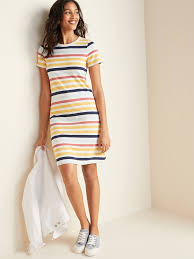 Fitted Crew Neck Tee Dress For Women Old Navy In 2020 Tee Dress Womens Dresses Fitted Tee Dress