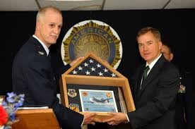 Flag flown in an f16c on a comabt mission over afghanistan. Commander Presents Flag To Missouri Governor 442d Fighter Wing Article Display