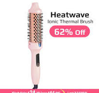 Thermal Brush-Blowout Wavy Boost 1.5 inch Heated Round Brush Look with LED Display, Dual Voltage, Pink, Hair Heated Curler Brush,Negative Ions ...