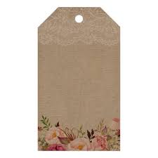 • burlap tablecloth • lace overlay in white • lamour satin table runner in victorian lilac if you need a hand putting together a burlap tablecloth with lace tablescape our designers are always available for a free consultation we would love to assist you with your style conundrums! Rustic Floral Burlap Lace Bridal Shower Favor Gift Tags Zazzle Com In 2021 Gift Tags Gift Tag Template Free Printable Gift Tag Template