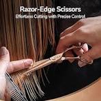 Amazon.com: ULG Professional Hair Cutting Scissors with Luxury 18K Rose  Gold Finish 6.5" Barber Scissors 440C Japanese Stainless Steel Hand-Honed  ...