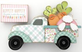 Easter Bunny Wood Truck Cute Diy Project For Your Easter And Spring Home Decorating Easterwooddecor Easter Easter Crafts Diy Easter Diy Easter Paper Crafts