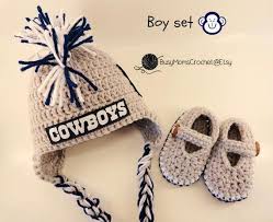 Baby Crochet Handmade Dallas Cowboys Inspired Hat And Bootie Etsy