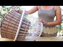 DIY Cement Pot Using a Basket and Papercrete