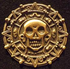 Pirates Of The Caribbean The Curse Of The Black Pearl Logo View Pin Pirate S Of The Caribbean Aztec Coin Replica Pirates Of The Caribbean Pirate Art Pirates Gold