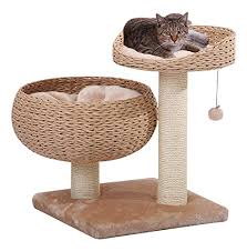 This contemporary cat bed lounger provides a comfortable haven for security and rest. Top 10 Best Wicker Cat Trees Swinging Beds