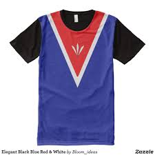 Black And White Combination T Shirt Elegant Black Blue Red White All Over Print T Shirt Zazzle Com Black Color Combination Mens Tshirts Red And White