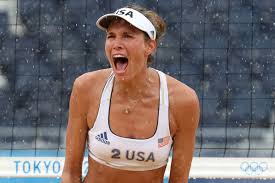 April ross, left, of the united states, and teammate alix klineman celebrate winning the women's beach volleyball gold medal match against australia at the 2020 summer olympics, friday, aug. Bgf8lkvarlku M