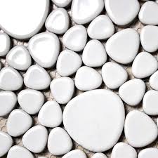 A crash course on installing pebble tile flooring. Wholesale Porcelain Bathroom Wall Interior Decorative White Pebble Tile Glazed Mosaic Kitchen Backsplash Ideas