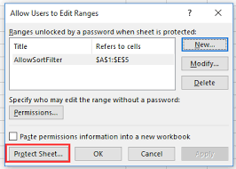 Jun 05, 2021 · using the protection features of excel makes it more difficult, but a determined user may be able to still view the contents in the described manner. How To Allow Sorting And Filter Locked Cells In Protected Sheets