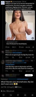 Ad I just saw on Twitter designed for small boobs. Most of the comments  are like, FINALLY!!!. But, like, that describes most of them. (note: not  my responses) : rbigboobproblems