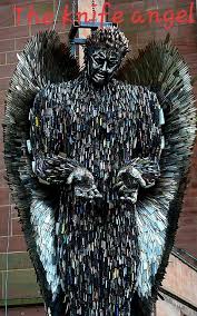 Knife sculpture (page 1) 'knife angel' sculpture is made out of 100,000 knives collected by the police : A Sculpture In Liverpool Made Out Of Confiscated Knives 9gag