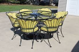 Rare Patio Woodard Table 6 Chairs Iron Scrolling Design Rose Floral Table Iron Patio Furniture Wrought Iron Patio Furniture Wrought Iron Furniture