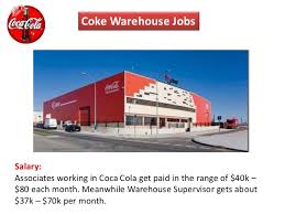 How much do coca cola employees get paid? Coke Warehouse Jobs
