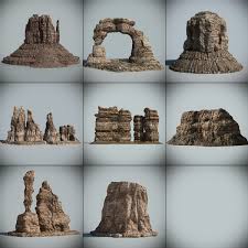 Desert Rocks 3d Model