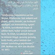 Nabi kemudian memanjatkan doa pada allah swt untuk menolong umatnya Doa Hujan Deras Angin Di 2021 Doa Hujan Instagram