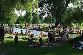 Summer Day At The Englischer Garten Bavaria Germany Fussen Germany