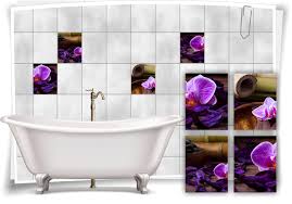 Nach oben arbeits fliesen deko. Fliesenaufkleber Fliesenbild Blumen Orchidee Spa Wellness Aufkleber Fliesen Deko Ebay