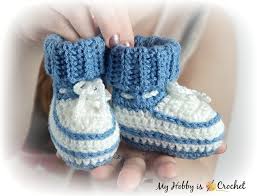 Knit mary jane booties these adorable knit booties will fit a precious little one for the first. My Hobby Is Crochet Little Stefan Baby Booties Free Crochet Pattern Tutorial