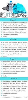 Level One Exercise Plan Snag A Pdf Download Of This Routine On My Blog Fitness Thrift Easy At Home Workouts Workout Routines For Beginners Beginner Workout