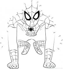 Christmas Coloring Pages Connect Dots Picture Spiderman Coloring Superhero Cartoon Coloring Pages