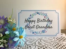 Happy Birthday Ideas For Grandma Printable Birthday Card For Great Grandma Greeting Card For Etsy In 2020 Birthday Card Printable Birthday Poster Diy Happy Birthday Grandma