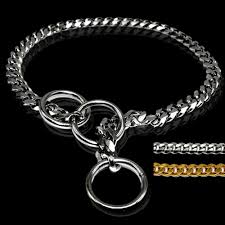 Silver Cuban Link Luxury Dog Choke Chain Collar Dog Collar Collars Luxury Dog