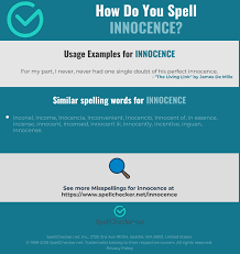 Correct Spelling For Innocence Infographic Spellchecker Net