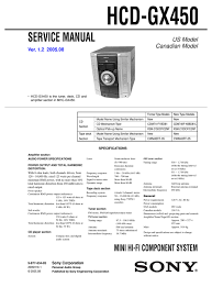 18 pin sony stereo player 50×4 kit circuit diagram function. Sony Hcd Gx450 Service Manual Pdf Download Manualslib